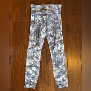 Athleta Gray Tie-Dye Leggings